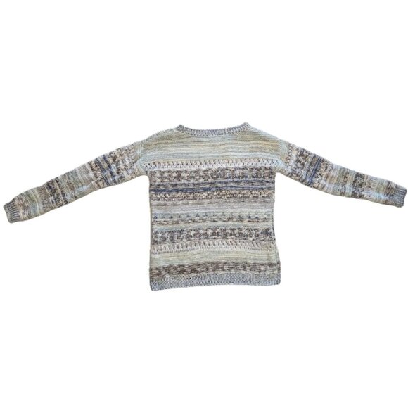 Multicolor Knit Pullover Sweater Cotton Blend Open Knit – Size Small - Picture 11 of 11